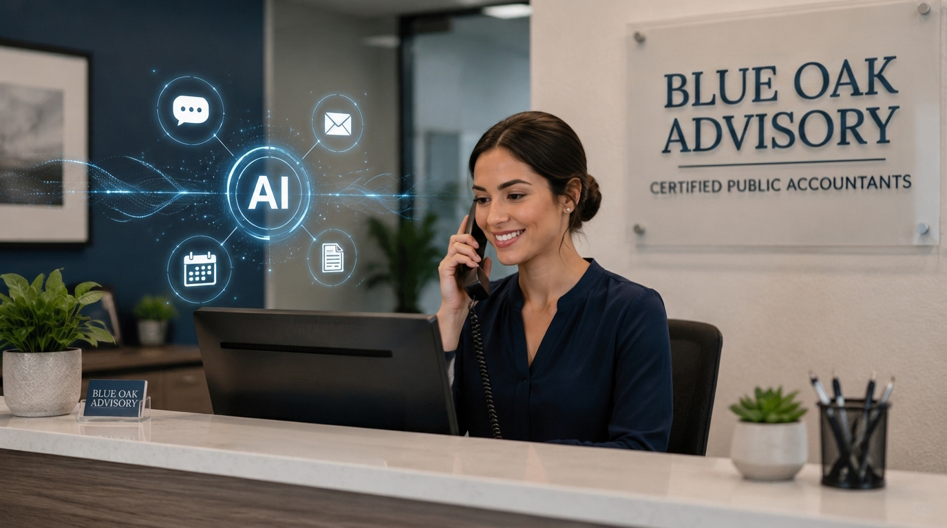 Small business owner working with AI tools